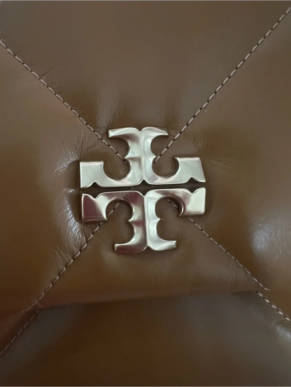 Tory Burch brown Quilted Chain Shoulder Bag